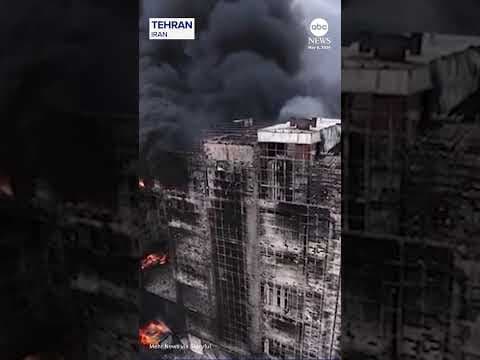 Deadly fire tears through mall in Tehran